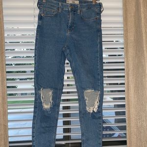 Topshop High Rise Moto Jamie Jeans - medium wash